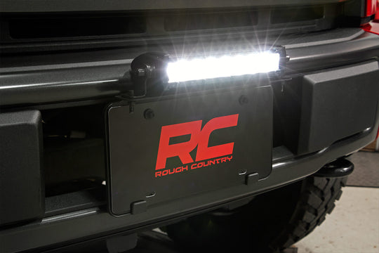 70183 LED Light - License Plate Mount - 8" Single Row Black Series Rough Country Canada