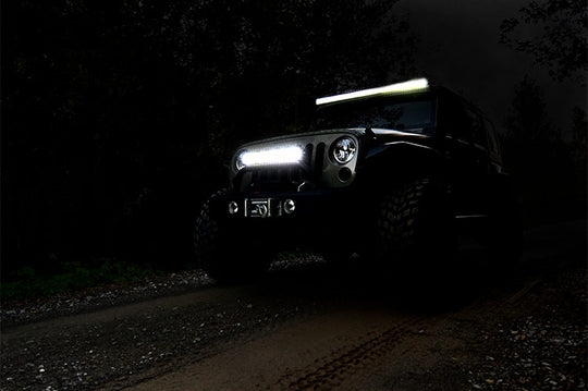 70920D Chrome Series LED Light - 20 Inch - Dual Row - White DRL Rough Country Canada