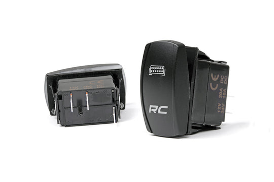 709SW Rocker Switch - 2x1 with Logo - Blue Back Light Rough Country Canada