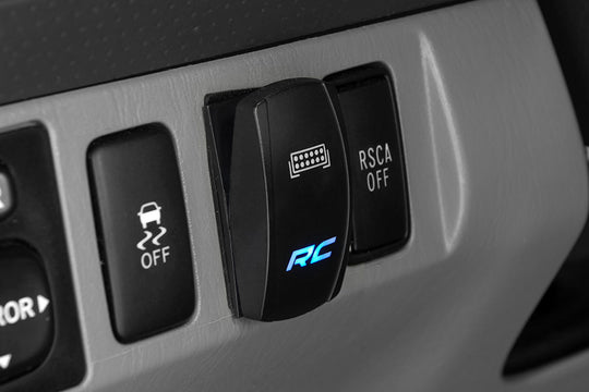 709SW Rocker Switch - 2x1 with Logo - Blue Back Light Rough Country Canada