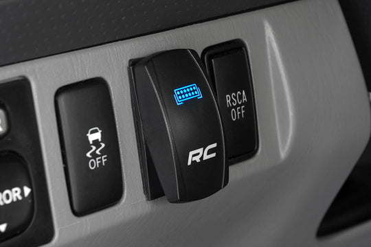 709SW Rocker Switch - 2x1 with Logo - Blue Back Light Rough Country Canada