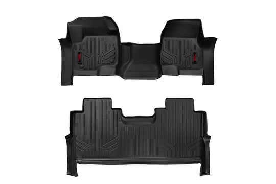 M-51173 Floor Mats - FR & RR - FR Bench - Ford Super Duty 2WD/4WD (17-22) Rough Country Canada