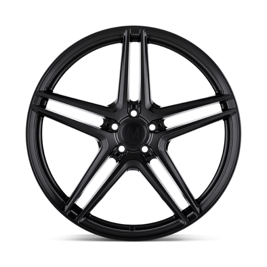 2010BMN255112B66 - Mandrus Bremen 20X10 5X112  25mm Semi Gloss Black W/ Mirror Cut Face - Mandrus Wheels Canada