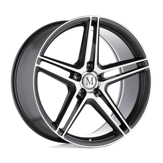 1780BMN325112G66 - Mandrus Bremen 17X8 5X112  32mm Gloss Gunmetal W/ Mirror Cut Face - Mandrus Wheels Canada