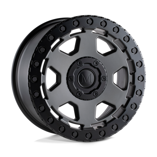 2090FSR105112G66 - Mandrus Forscher 20X9 5X112  10mm Matte Gunmetal W/ Black Lip Edge - Mandrus Wheels Canada