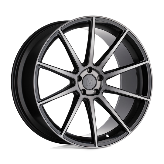1895KLA295112G66 - Mandrus Klass 18X9.5 5X112  29mm Gloss Gunmetal W/ Machined Tinted Face - Mandrus Wheels Canada