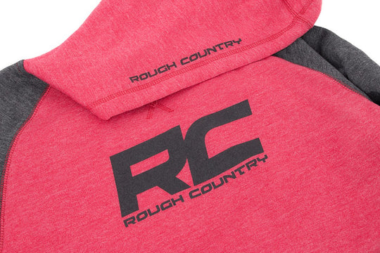84083SM Rough Country Hoodie - Heater - Red/Gray - SM Rough Country Canada
