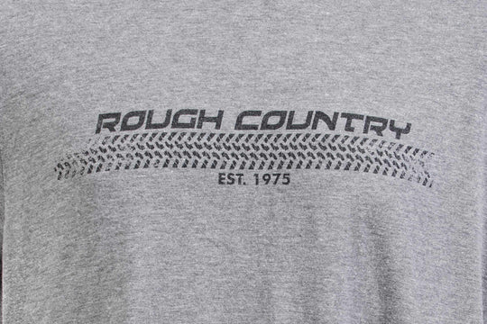84077MM Rough Country T-Shirt - Horizontal Tread - Grey - MD Rough Country Canada