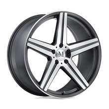 Load image into Gallery viewer, 2090MAE405112G66 - Mandrus Estrella 20X9 5X112  40mm Gunmetal W/ Mirror Cut Face &amp; Lip - Mandrus Wheels Canada