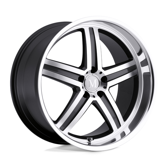1985MAH325112B66 - Mandrus Mannheim 19X8.5 5X112  32mm Gunmetal W/ Mirror Cut Face & Lip - Mandrus Wheels Canada