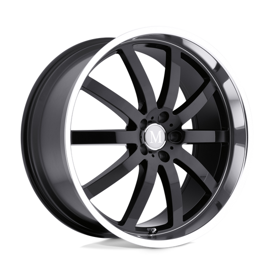 1995MAW355112B66 - Mandrus Wilhelm 19X9.5 5X112  35mm Gloss Black W/ Mirror Cut Lip - Mandrus Wheels Canada