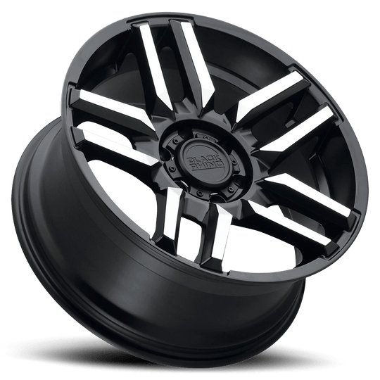 1785MSA006140F12 - Black Rhino Mesa 17X8.5 6X139.7  0mm Matte Black W/ Machined Face - Black Rhino Wheels Canada