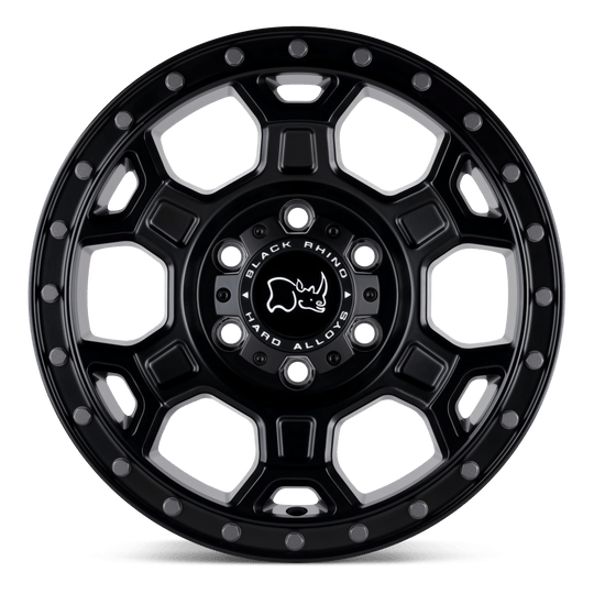 1780MHL455160M65 - Black Rhino Midhill 17X8 5X160  45mm Matte Black W/ Gunmetal Bolts - Black Rhino Wheels Canada