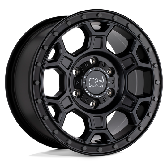 1680MHL455130M78 - Black Rhino Midhill 16X8 5X130  45mm Matte Black W/ Gunmetal Bolts - Black Rhino Wheels Canada