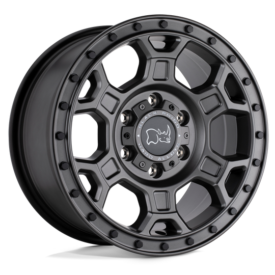 1880MHL485160G65 - Black Rhino Midhill 18X8 5X160  48mm Matte Gunmetal W/ Black Bolts - Black Rhino Wheels Canada