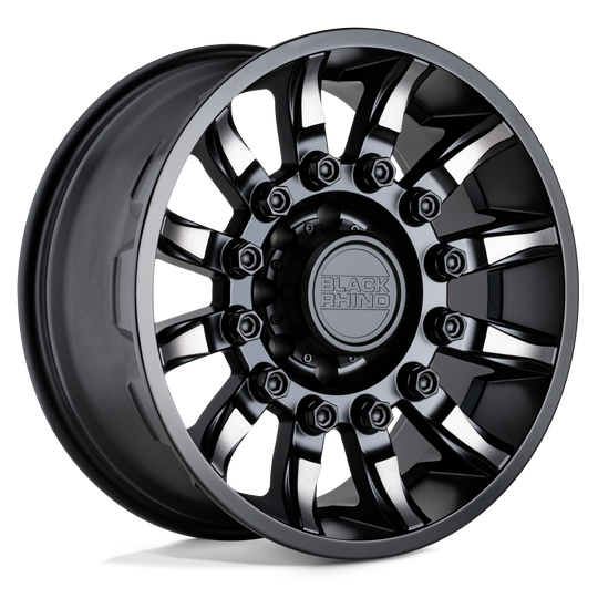 2090MSN025140M78 - Black Rhino Mission 20X9 5X139.7  2mm Matte Black W/ Machined Tinted Spokes - Black Rhino Wheels Canada