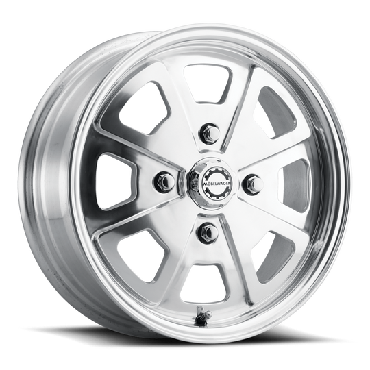 MW-730P-55530+35 - Mobelwagen 730P Schnell 15X5.5 4X130 35mm Polished - Mobelwagen Wheels Canada