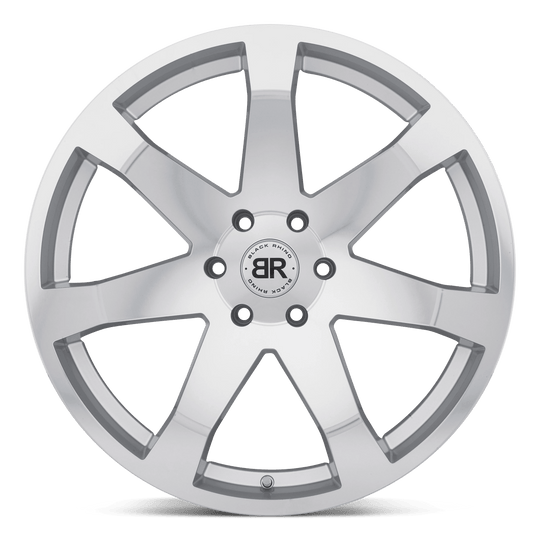 2085MZA355114S76 - Black Rhino Mozambique 20X8.5 5X114.3  35mm Silver W/ Mirror Cut Face - Black Rhino Wheels Canada