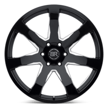 Load image into Gallery viewer, 2295MZA205140B78 - Black Rhino Mozambique 22X9.5 5X139.7  20mm Gloss Black &amp; Milled - Black Rhino Wheels Canada