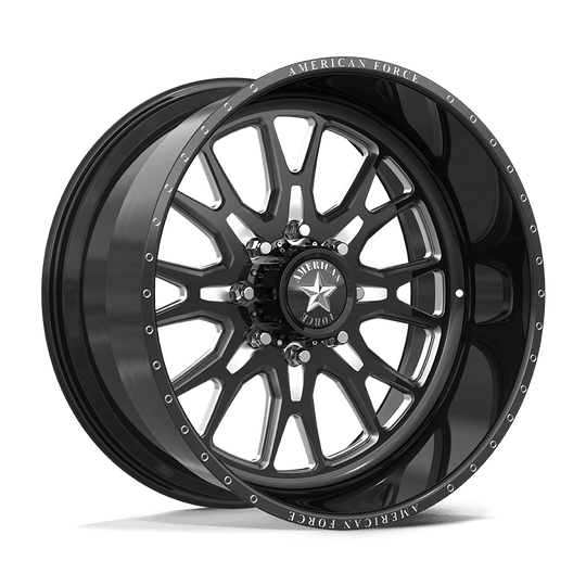 AFTKN52D22-5-20 - American Force AFW Monarch 22X14 8X165.1 -72mm Gloss Black Mill-Mach - American Force Wheels Canada