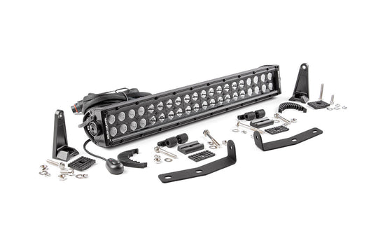 70645 LED Light - Bumper Mnt - 20" Black Dual Row - Nissan Titan XD (16-21) Rough Country Canada