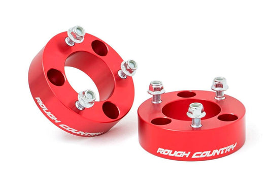 865RED 2.5 Inch Leveling Kit - Red Spacers - Nissan Frontier (05-23)/Xterra (05-15) Rough Country Canada