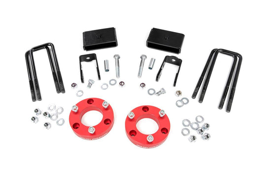 868RED 2 Inch Lift Kit - Red Spacers - Nissan Titan XD 2WD/4WD (2016-2023) Rough Country Canada