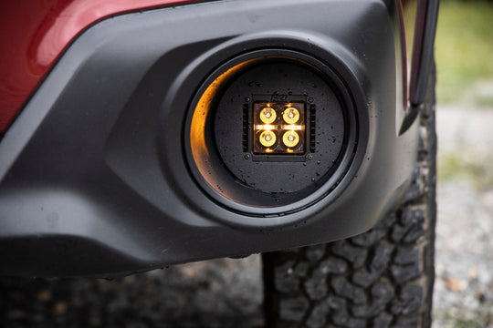 70893 LED Light - Fog Mount - 2" Black Pair - White DRL - Subaru Outback (15-19) Rough Country Canada