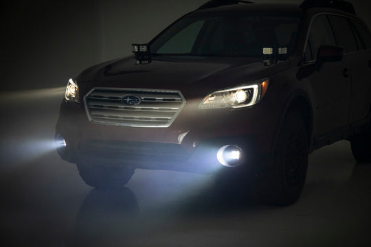 70891 LED Light - Fog Mount - 2" Black Pair - SAE - Subaru Outback (15-19) Rough Country Canada