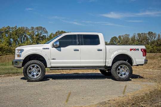 21005 Oval Nerf Step - Crew Cab - Black - Ford F-150 (15-23)/F-150 Lightning (2022) Rough Country Canada