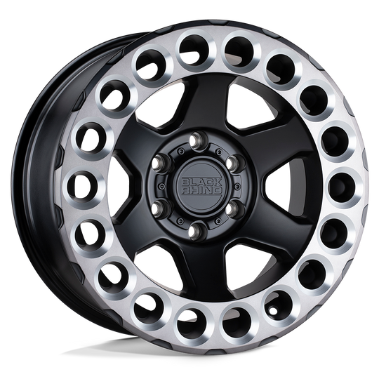 1795ODA-86140F12 - Black Rhino Odessa 17X9.5 6X139.7 -18 mm Matte Black W/ Machined Tint Lip & Milled Rings - Black Rhino Wheels Canada