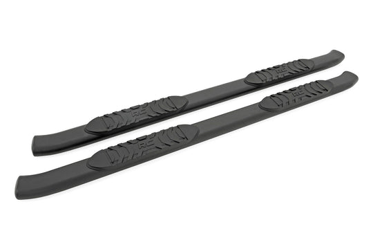21008 Oval Nerf Step - Double Cab - Black - Toyota Tacoma 2WD/4WD (05-23) Rough Country Canada