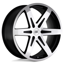 Charger l'image dans la galerie, 2090PEK206140B12 - Black Rhino Peak 20X9 6X139.7  20mm Gloss Black W/ Mirror Cut Face - Black Rhino Wheels Canada