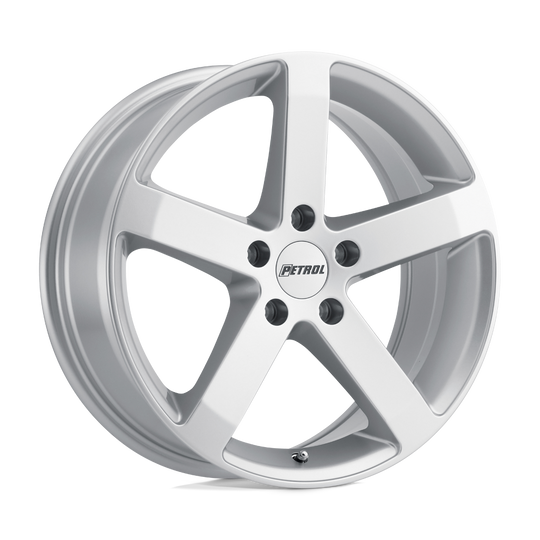 1670P3B385114S76 - Petrol P3B 16X7 5X114.3  38mm Gloss Silver - Petrol Wheels Canada
