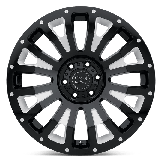 2095PNT066135B87 - Black Rhino Pinatubo 20X9.5 6X135  6mm Gloss Black W/ Milled Inside Window - Black Rhino Wheels Canada