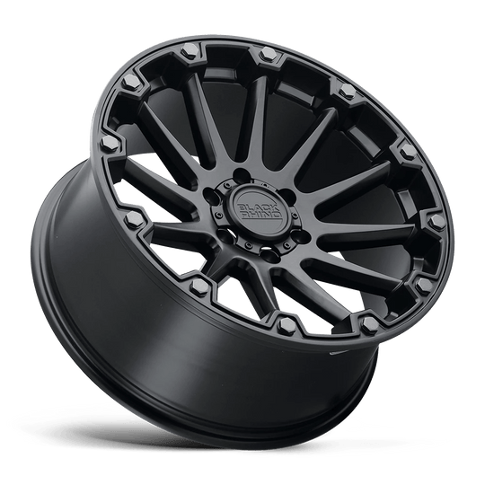 1785PNC005140M78 - Black Rhino Pinnacle 17X8.5 5X139.7  0mm Semi Gloss Black W/ Gunmetal Bolts - Black Rhino Wheels Canada