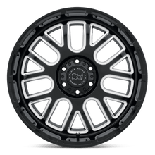 Load image into Gallery viewer, 1895PIS-86140B12 - Black Rhino Pismo 18X9.5 6X139.7 -18 mm Gloss Black W/ Milled Spokes - Black Rhino Wheels Canada