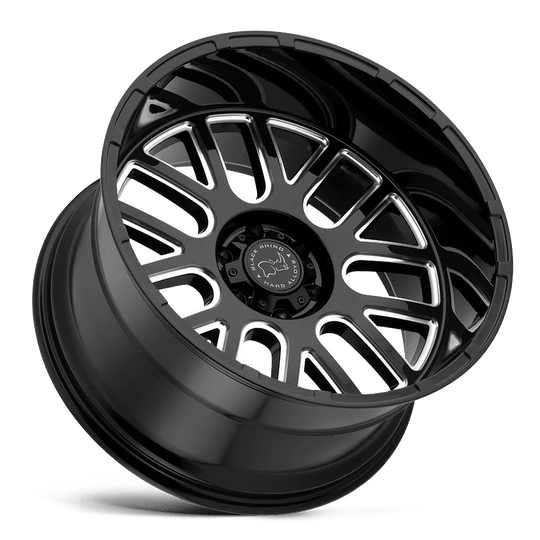 1795PIS005140B78 - Black Rhino Pismo 17X9.5 5X139.7  0mm Gloss Black W/ Milled Spokes - Black Rhino Wheels Canada