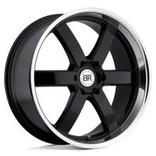 Charger l'image dans la galerie, 2295PND306135B87 - Black Rhino Pondora 22X9.5 6X135  30mm Gloss Black W/ Machine Ring - Black Rhino Wheels Canada