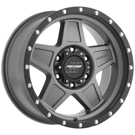 PXA2635-78573 - Pro Comp PA035 Predator 17X8.5 5X127 ET 0mm Dark Gray With Black Lip - Pro Comp Wheels Canada