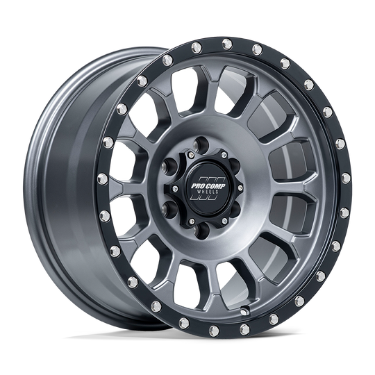 PXA2634-78573 - Pro Comp PA34 Rockwell 17X8.5 5X127 ET 0mm Matte Graphite With Black Lip - Pro Comp Wheels Canada
