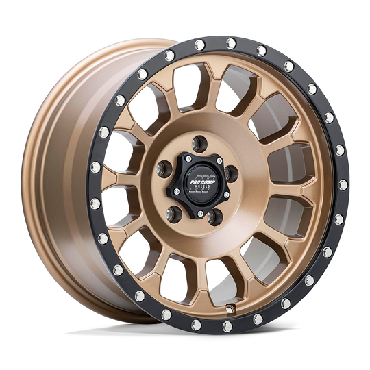 PXA9634-78573 - Pro Comp PA34 Rockwell 17X8.5 5X127 ET 0mm Matte Bronze With Black Lip - Pro Comp Wheels Canada