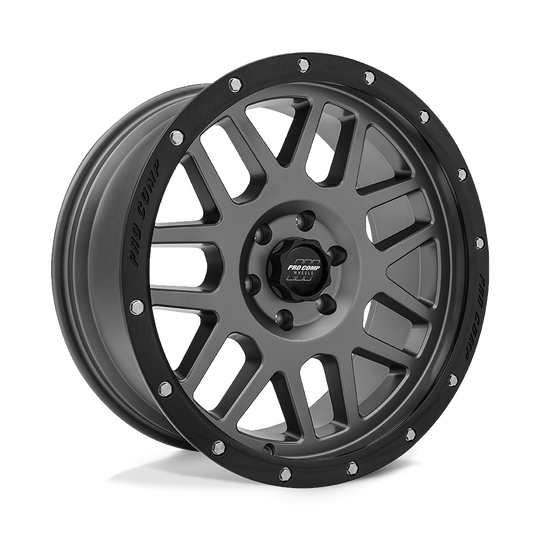 PXA2640-898350 - Pro Comp PA40 Vertigo 18X9 6X139.7 ET 0mm Dark Gray With Black Lip - Pro Comp Wheels Canada