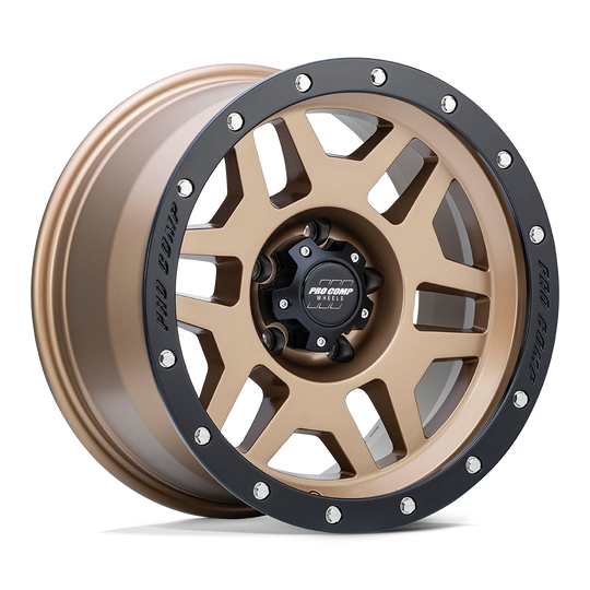 PXA9641-7973 - Pro Comp PA41 Phaser 17X9 5X127 ET -6mm Matte Bronze With Black Lip - Pro Comp Wheels Canada