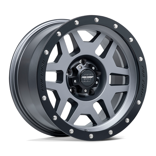 PXA2641-7983 - Pro Comp PA41 Phaser 17X9 6X139.7 ET -6mm Matte Graphite With Black Lip - Pro Comp Wheels Canada