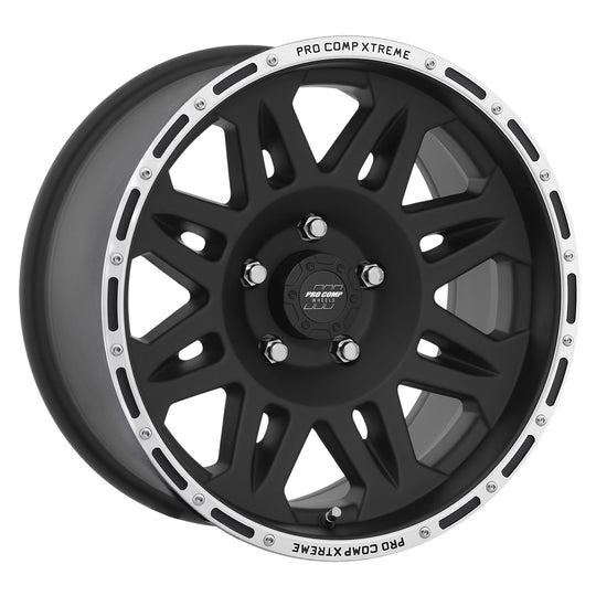 PXA7105-7973 - Pro Comp PA5 Torq 17X9 5X127 ET -6mm Flat Black Machined - Pro Comp Wheels Canada