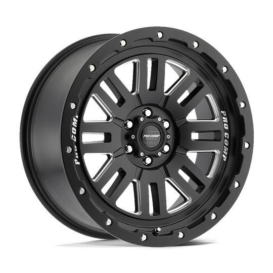 PXA5161-7983 - Pro Comp PA61 Cognos 17X9 6X139.7 ET -6mm Satin Black Milled - Pro Comp Wheels Canada
