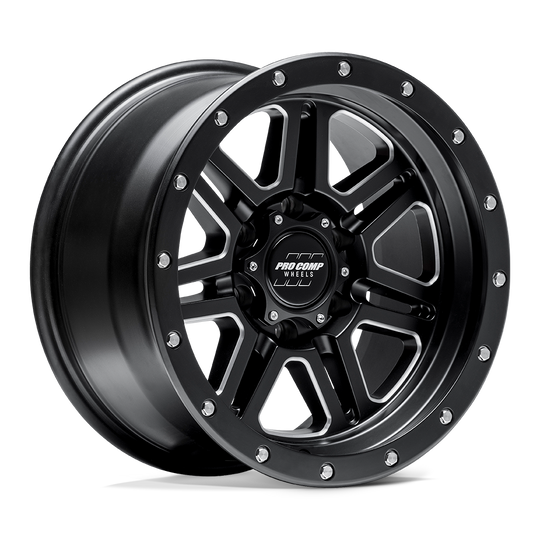 PXA5162-7973 - Pro Comp PA62 Apex 17X9 5X127 ET -6mm Satin Black Milled - Pro Comp Wheels Canada