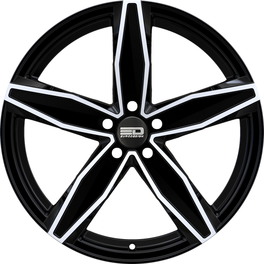 BER1880D4263GBP - Euro Design Berlin 18X8 5X108 ET 42MM Gloss Black Polished - Euro Design Wheels Canada