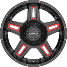 Charger l'image dans la galerie, K1221052739N24BMR - Krank Offroad Hammer 20X10 5X127 ET -24MM Gloss Black Red Milled - Krank Offroad Wheels Canada